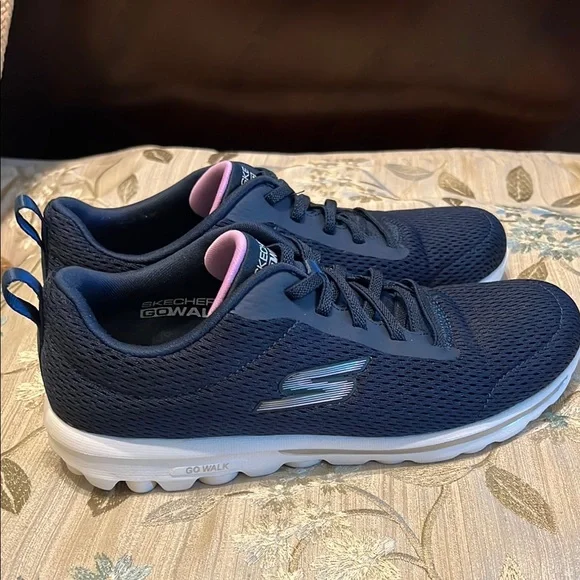 Skechers Dark Blue Go Walk Sneakers - Picture 4 of 8